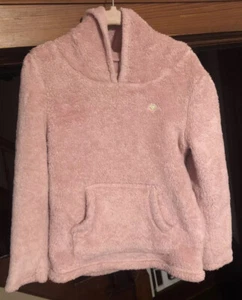 Carter’s Pink Toddler Girl’s Fuzzy Pullover Hooded Size 5T Kanga Pocket Heart - Picture 1 of 12