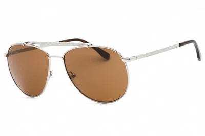 Lacoste L177S 57mm Aviator Brown Lens Men Sunglasses | Gunmetal Frame Foto 1 de 4