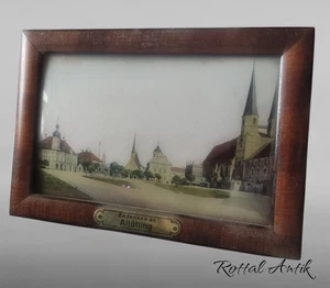 872511 Rare Antique KEEPSAKE PICTURE ALTÖTTING Domed Glass with Mother of Pearl Effect - Picture 1 of 4