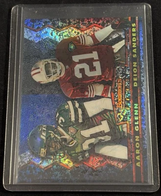 1994 Topps Stadium Club Bowman's Best Deion Sanders, A. Glenn #18 Refractor (RC) - Image 1 of 2