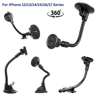 360° Car Universal Mobile Phone Holder Black Dashboard Suction Mount Windscreen - Image 1 of 4
