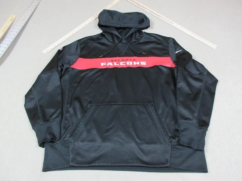 Atlanta Hawks Hoodie Mens Extra Large Black Red Nike Pullover Football NFL Adult Cover