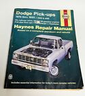 Haynes Repair Manual Dodge Pick-ups 1974-1993 Stained Acceptable Condition