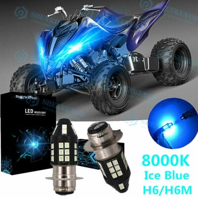 Headlights For Yamaha Raptor 125 250 660R 700R YFM660R LED Bulb 8000K 100W - Image 1 of 4