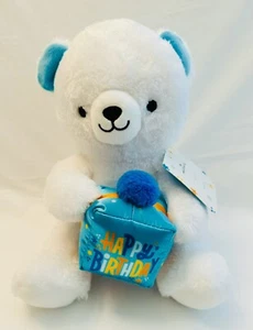 Peluche Hallmark Feliz Cumpleaños 8" Oso de Peluche Animal de Peluche con Regalo de Regalo - Imagen 1 de 6