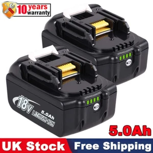 2x For Makita BL1850 18V 5Ah LXT Lithium-ion Battery BL1830B BL1850B BL1860B LED - Picture 1 of 9