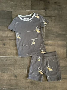 J CREW CREWCUTS Gray SURFING SKELETON Halloween Pajamas Sz. 6 KIDS Shorts PJs  - Picture 1 of 1