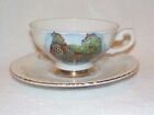 Vintage German Porcelain Tea Cup & Saucer Marked Bavaria Handgemalt