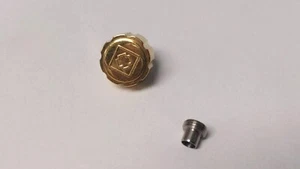 Invicta CROWN Yellow Color 8.5mm SCREWDOWN TYPE with tube yellow CROSS logo new - Picture 1 of 4