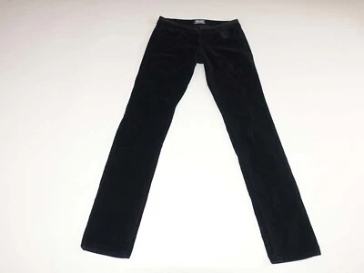 Pantalones para mujer Jean Paul Gaultier de terciopelo tiro bajo talla 27 nuevos con etiquetas entrepierna negra 31,5" Foto 1 de 4