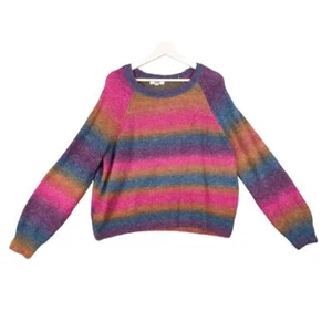 Maglione BB DAKOTA Rainbow Ombre donna TG XXL girocollo misto lana morbido elasticizzato - Foto 1 di 9