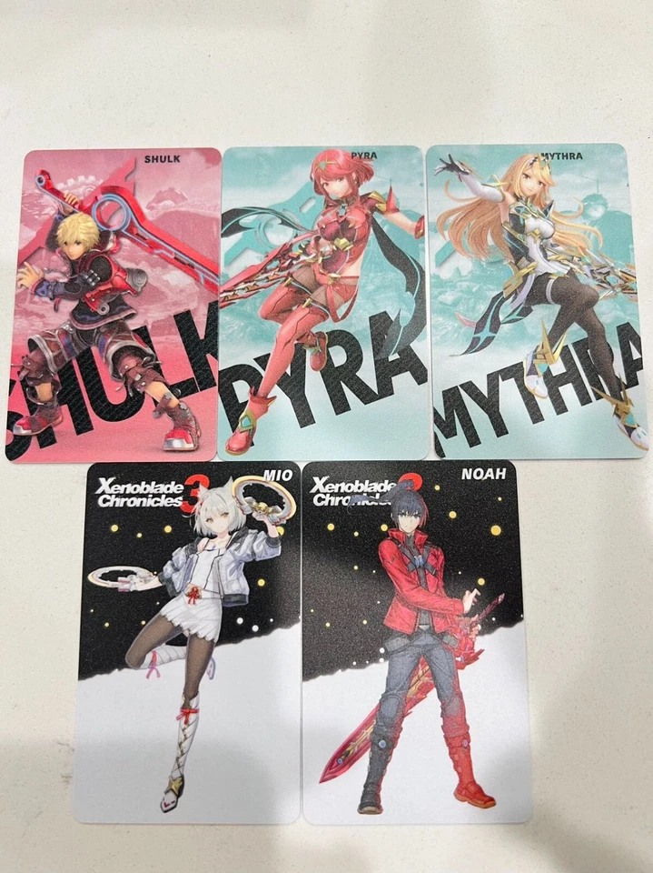 ALL 5PCS Amiibo Xenoblade 3 Chronicles Card Fast Shipping Free stickers!NOAH