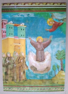 Basilica di S Francesco Chiesa Superiore Enraptured St Francis Watched Postcard - Picture 1 of 4