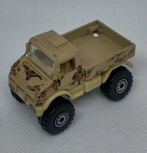 1990 Hot Wheels Brown Camo Army Desert Open Back Diecast Truck - Malaysia - Imagen 1 de 6