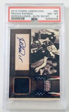 2012 Panini Americana Heroes and Legends /49 Elite Auto Megan Rapinoe #80 PSA 8