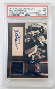 2012 Panini Americana Heroes and Legends /49 Elite Auto Megan Rapinoe #80 PSA 8