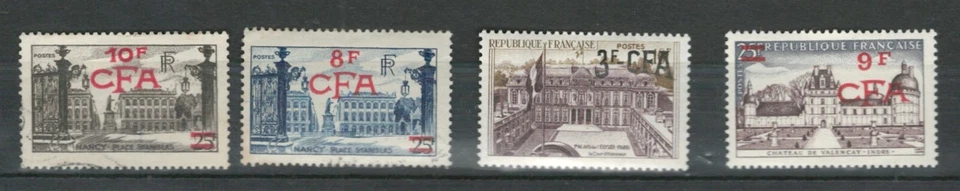 REUNION CFA FRENCH COLONIES CASTLES HISTORICAL SITES MH  STAMPS LOT (CFA 131) - Image 1 of 1