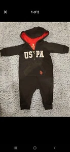 U.S.POLO ASSN,ROMPER (w/HOOD) Boys- (Size 3-6m) Warm!! - Picture 1 of 2