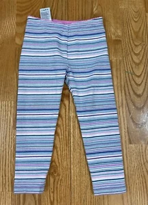 Girls Tea Collection Purple Striped Leggings Size 2 EUC - Picture 1 of 4