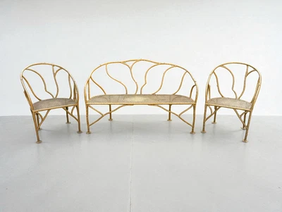 Редкая винтажная чугунная футболка/диван и стулья с надписью «Winterthur» DuPont - Изображение 1 из 4