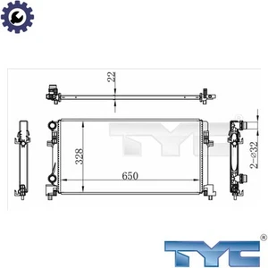 RADIATOR ENGINE COOLING 737-0073 FOR VW GOLF/VII/Van TOURAN T-ROC/Convertible - Picture 1 of 6