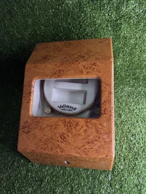 5 Watch Display Box Case Storage Electric Rotating Wood Grain *Untested* - Image 1 of 4
