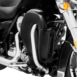 Vivid Black Lower Vented Fairing 6.5"Speaker Box Pod For Harley Touring 2014-Up - Foto 1 di 12