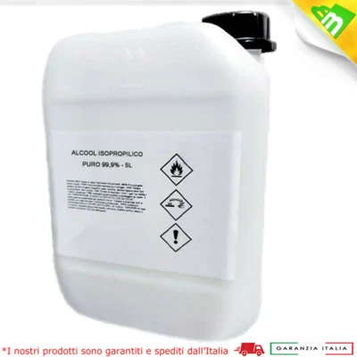 ALCOOL ISOPROPILICO IPA MAX 5L DETERGENTE PULIZIA OSSIDO ULTRASUONI PURO 99,9