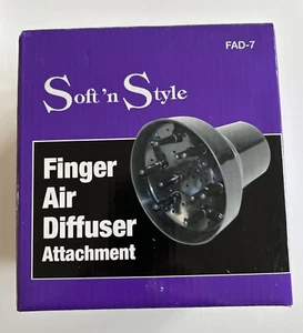 SOFT 'N STYLE Salon Finger Air Diffuser Hair Blow Dryer Curl Attachment FAD-7 - Picture 1 of 2