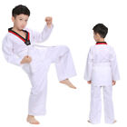 White Taekwondo Uniforms Karate Judo Taekwondo Clothes Children Adult Unisex 