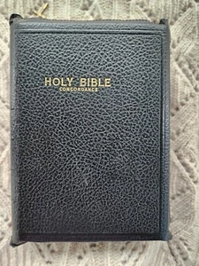 NewNear Copyright 1924 Holy Bible KJV Red Letter Concordance World Publis Zippe - Picture 1 of 23
