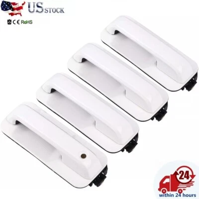 4Pcs For Ford F-150 F150 Oxford White Door Handles Front and Rear Set 2017-2020 Foto 1 de 4