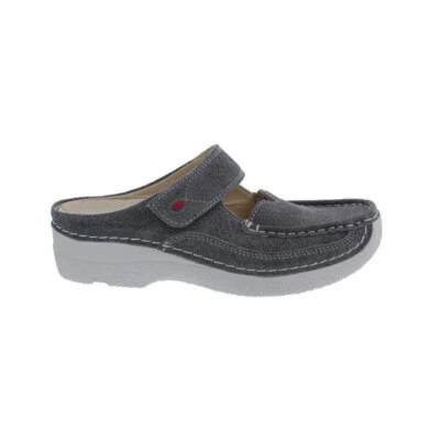 WOLKY Roll-Slipper, Clog, Jeans Suede, Grey Summer, 0622793-270 Grey - Image 1 of 4