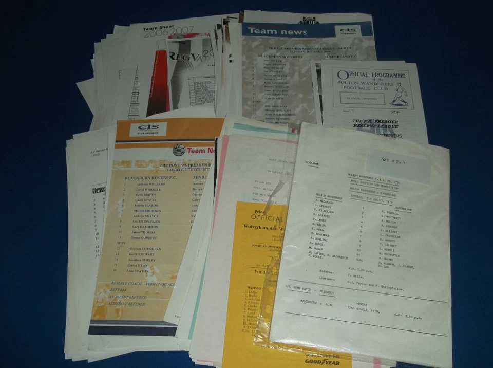 SUNDERLAND V YOUR TEAM RESERVES / YOUTH / TEAM SHEET TAKE YOUR PICK 2014 - 2019 - Image 1 of 1