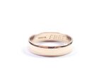 9Ct Gold Wedding Band Ring Plain Yellow Gold Uk Size N 1/2 Band Width 4Mm