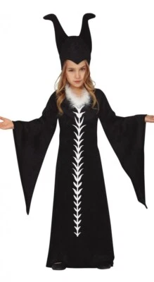 Fiestas Guirca Evil Devil Fairy Maleficent Girls Fancy Dress Costume Age 10-12 - Image 1 of 2
