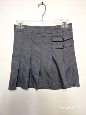 Французский тост юбка skort девочек 10 черный плиссированные регулируемая талия стороны молнии теннис - Изображение 1 из 4