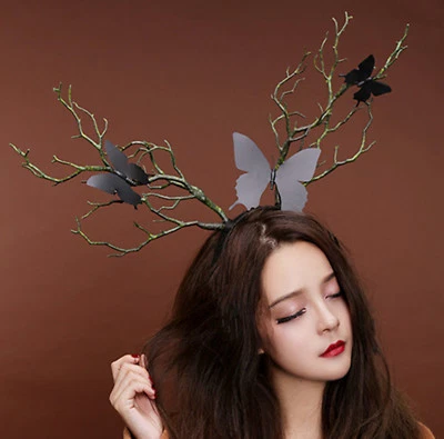 Women Girl Party Tree Branches Twig Butterfly hair hair headband Garland PROP  - Image 1 of 4