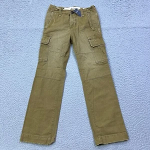 Abercrombie Cargo Pants Boys Size 8 Brown Utility Straight Y2K Guys Kids NEW NWT - Picture 1 of 14