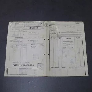 Old consignment note Reichsbahn 1937 Bünde Westf. Fritz Hempelmann Tobacco Factory - Picture 1 of 15