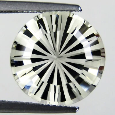 11,00 Ct DELICIOSO TOPACIO BLANCO ANTIGUO NATURAL SIN CALEFACCIÓN CORTE PERSONALIZADO REDONDO Foto 1 de 3