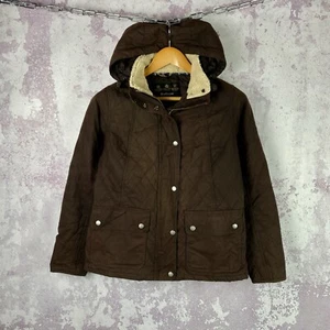 Barbour Women's Jacket Quilted Brown Waxed Vintage Y2K Luxury Size 8 - Picture 1 of 8