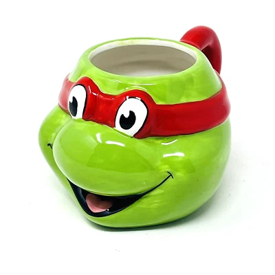 НОВАЯ керамическая кофейная кружка TMNT Raphael Teenage Mutant Ninja Turtles зеленая красная маска - Изображение 1 из 4