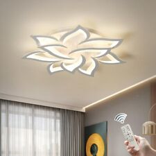 Large Dimmable Modern LED Flower Ceiling Light With Remote Control New In Box