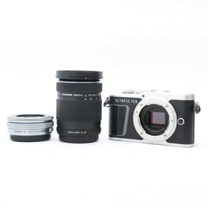 OLYMPUS PEN E-PL9 14-42mm EZ + 40-150mm Lens Kit Black #515 - Picture 1 of 12