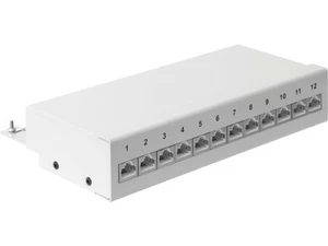RED4POWER CAT.6a Patchpanel R4-N111G, 12-fach, grau - Bild 1 von 4