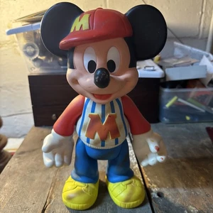 Vintage Mickey Mouse Disney 12” Posable Arms, Head & Legs Baseball Figurine - Picture 1 of 14
