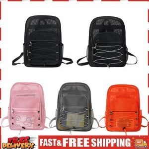 Mesh See Through Backpack Breathable College Student Backpack for Outdoor Sports - Bild 1 von 13