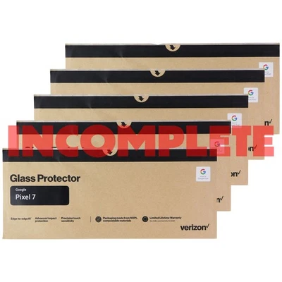 INCOMPLETE Verizon/Belkin Glass for Google Pixel 7 - (5-Pack) BULK PKG* - Image 1 of 3