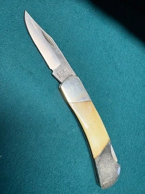 Faca de bolso vintage urso MGC EUA dobrável trava traseira cabo de osso - Imagem 1 de 4